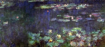  Half Art - Green Reflection right half Claude Monet Impressionism Flowers